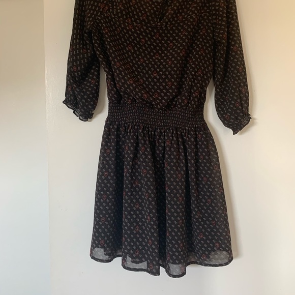 New Forever 21 Brown with Red Designs Dress Small - Picture 2 of 2